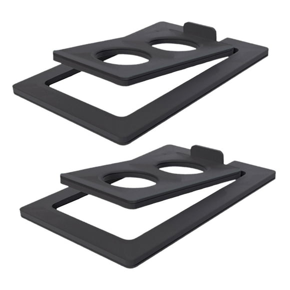 Bunblic 2Pcs Tilted Desktop Speaker Stands, Iron Tabletop Speaker Stand for Bookshelf, Black