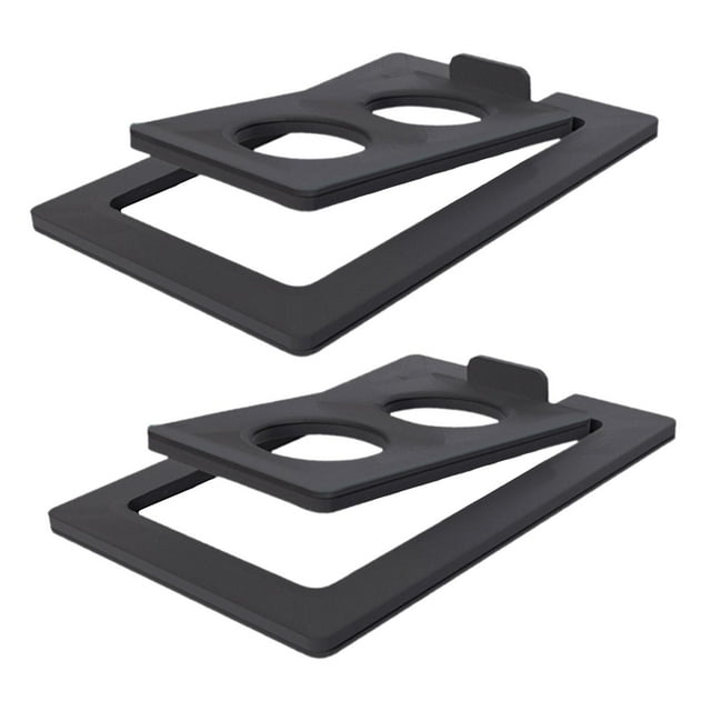 Bunblic 2 Pcs Supports Inclinés pour Haut-Parleurs de Bureau Support de Haut-Parleur de Table en Fer pour Bibliothèque Noir P