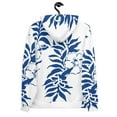 thumbnail image 4 of Unisex Dark Cerulean Blue Hibiscus Floral Hawaiian Printed Hoodie, 4 of 7