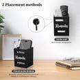 thumbnail image 3 of 2pcs Wall Mount Remote Control Holder, Tabletop Wooden Remote Caddy, TV Controller Organizer for Living Room and Nightstand, Black, 3 of 8