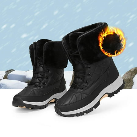 

HP95 Winter Snow Boots For Women Cotton Plush Shoes Non Slip Warm Outdoor Boots