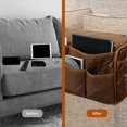 thumbnail image 4 of Organizador para sillón Caddy MEHIDFY, impermeable, para sofá, reposabrazos, color marrón, 4 of 7