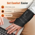 thumbnail image 4 of Wrist Heating Pad, Hand Massager, Wrist Heated Wrap Brace with 3 Heat & Vibration Settings, 3000mAh Battery Rechargeable for Left Right Hand, Black, 4 of 10