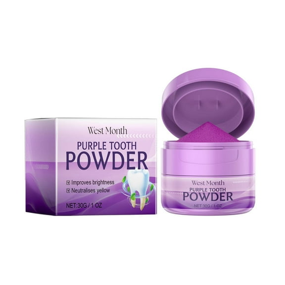 Whitening Toothpaste, Toothpaste for Sensitive Teeth and Cavity Prevention, Purple Tooth Powder 30g