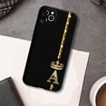 thumbnail image 1 of Funda de teléfono con 26 letras de oro rosa para Iphone, carcasa trasera con corona a la moda para Iphone 12, 13, 11, 14 Pro, X, Xs, XR, Xsmax Fivean unisex, 1 of 2