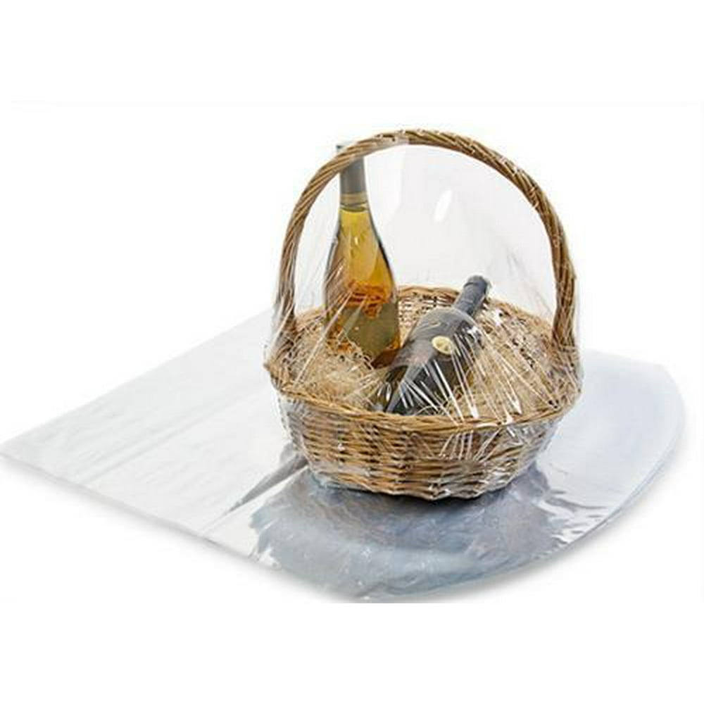 30" x 30" Clear Shrink Film Wrap DOME shape Bag for Gift Basket (50 pcs)