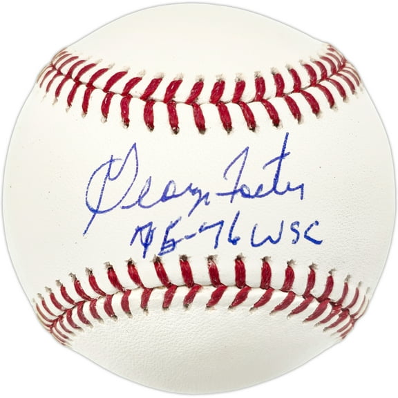 George Foster Autographed Official MLB Baseball Cincinnati Reds "75-76 WSC" Beckett BAS Witness #W991194