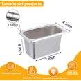 thumbnail image 2 of 10 Piezas Insertos de Acero Inoxidable 1/9 in, Charolas de Acero Inoxidable 17.6 x 10.8 x 10CM, Apilable y Fácil de Limpiar, Adecu para hoteles, restaurantes, pastelerías, fiestas, 2 of 3