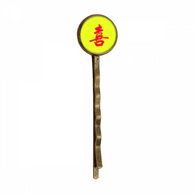 Mot Heureux Célébrant les Cheveux Rétro en Métal Bobby Pin Headwear