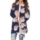 thumbnail image 1 of Cárdigan de manga larga con estampado navideño de moda para mujer, chaqueta de poliéster para mujer, 1 of 6