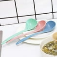 thumbnail image 4 of Wheat Straw Soup Spoon Household Long Handle Porridge Spoon Kitchen Plastic Kitchenware Thickened Large Porridge Spoon - Nordic Green, 4 of 4