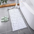 thumbnail image 4 of White Tapete para bañera de guijarros, tapete de baño antideslizante de 35 x 16 pulgadas para bañera de ducha con orificios de drenaje y ventosas, tapetes de baño lavables a máqui, 4 of 5