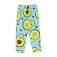 thumbnail image 4 of Xecao Avocado and Hearts Women's Straight Lounge Pajama Pants: The Epitome of Relaxed Sleepwear, 4 of 9