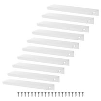 Uxcell 10-Pack Cabinets Drawers Edge Pulls, 4.72" Aluminum Drawer Edge Pulls Concealed Tab Handle [Silver Tone]