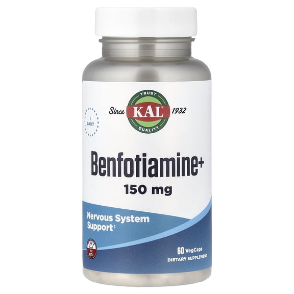 Kal - Benfotiamine  - 60 Vegetarian Capsules
