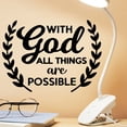 thumbnail image 1 of Pegatinas de pared inspiradoras con la palabra «Todo es posible» con Dios, 1 of 4