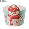 thumbnail image 1 of Christmas Cupcake Cups 50Pcs Cake Packaging Food Grade Unique Snowmen Elk Tree  Cupcake Cups, 1 of 4