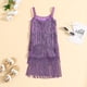 thumbnail image 2 of Vestido De NiñA PequeñA Con Borlas, Sin Mangas, Cuello Cuadrado, Con Cremallera En La Espalda, Vestido De Baile, 2 of 4