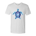 thumbnail image 2 of Wild Bobby, Sea Turtle Tie Dye Art Animal Lover Mens Premium Tri Blend T-Shirt, Heather White, Small, 2 of 3