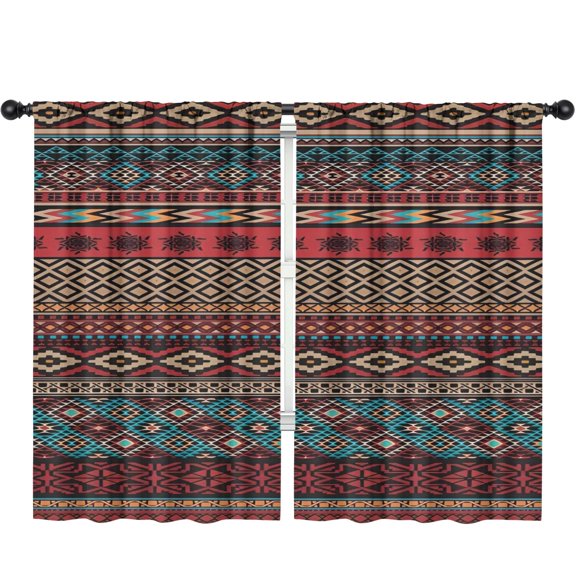Blackout Kids Curtains,Boho Bohemia Geometric Line Art Childrens Insulated Curtains Set Of 2,Bedroom Essentials,Toddler Room Decor 52"x84"(132x213cm)
