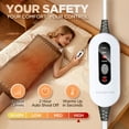 thumbnail image 4 of PAGBEOTTER Electric Blanket Pad: 33 x 17 inches Extra Large Electric Blanket Pad – Suitable for Back, Shoulder, Neck, Knee & Arms. Upgraded with 2 Timers & 4 Temperature Settings, plus Auto Shut Off., 4 of 7