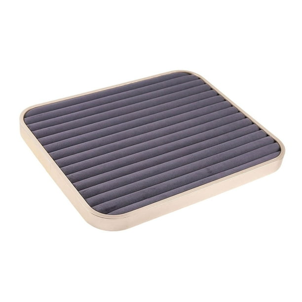 Bandeja organizadora de joyas, elegante, creativa y ligera, de terciopelo. Gris rectangular