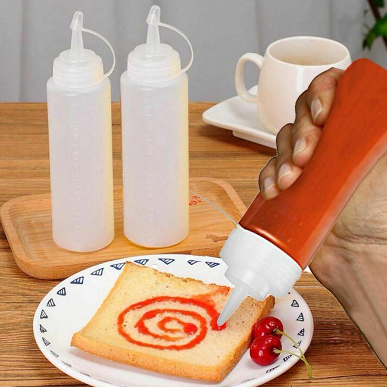 1/3/5Pcs Ketchup Squeeze Bottles Squeezy Sauce Bottle Mayo Oil