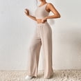 thumbnail image 2 of Conjunto de pantalón largo para mujer conjunto informal de 2 piezas de verano traje de vacaciones con cintura elástica Hugtrwg Para estrenar, 2 of 7