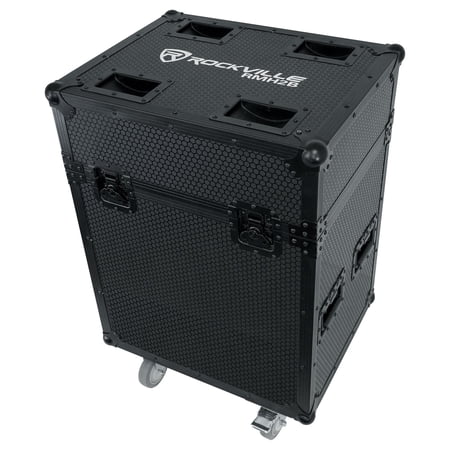 Rockville Black Road Flight Case Fits 2 Marq Gesture Spot 400 Moving Head Lights