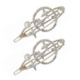 thumbnail image 1 of Star Barrette Hollow Clip for Decoration 2Pcs Alloy Rhinstone, 1 of 3