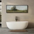 thumbnail image 5 of Large Framed Canvas Print Scenic Countryside View with Wildflowers and TreesWall Art Decorative Ready to Hang Painting for Living room Bedroom 60x20 inches Black Frame, 5 of 9