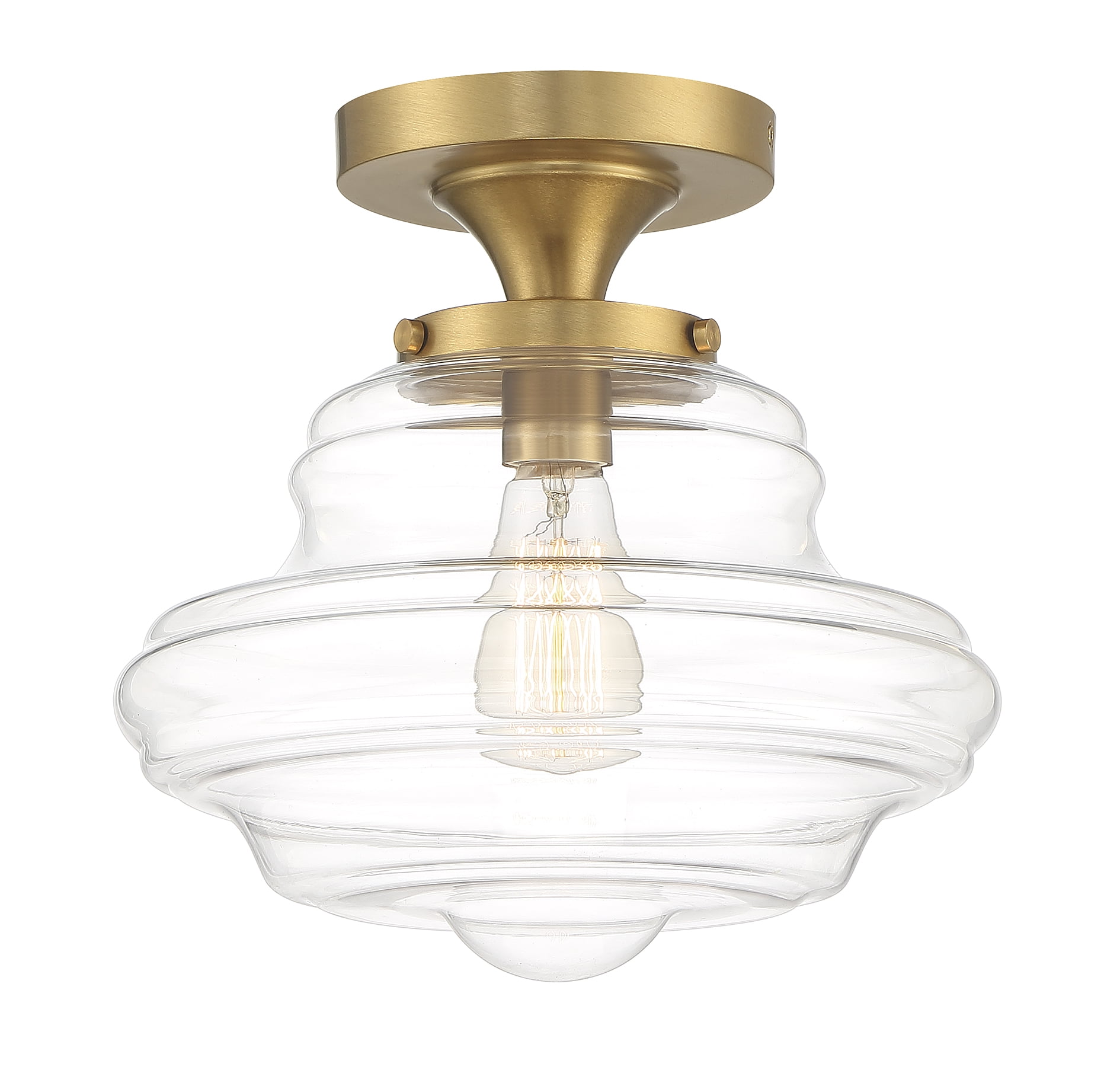 Trade Winds Jordan 1-Light Ceiling Light in Natural Brass