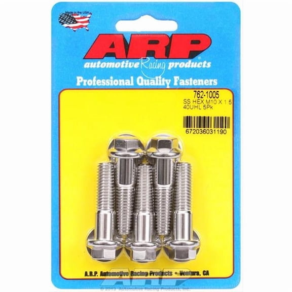 M10 x 1.50 40mm UHL Hex Head Bolt Kit - Pack of 5