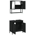 thumbnail image 4 of vidaXL 2 Piece Bathroom Furniture Set Black Engineered Wood, 4 of 5