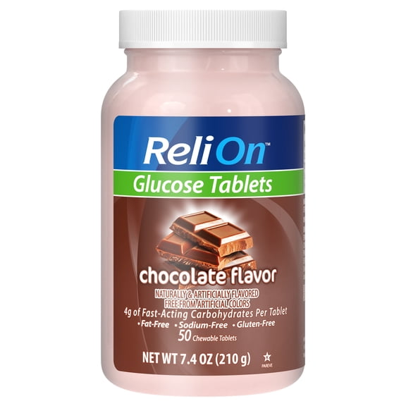 RELION Chocolate Glucose Tabs, 50ct
