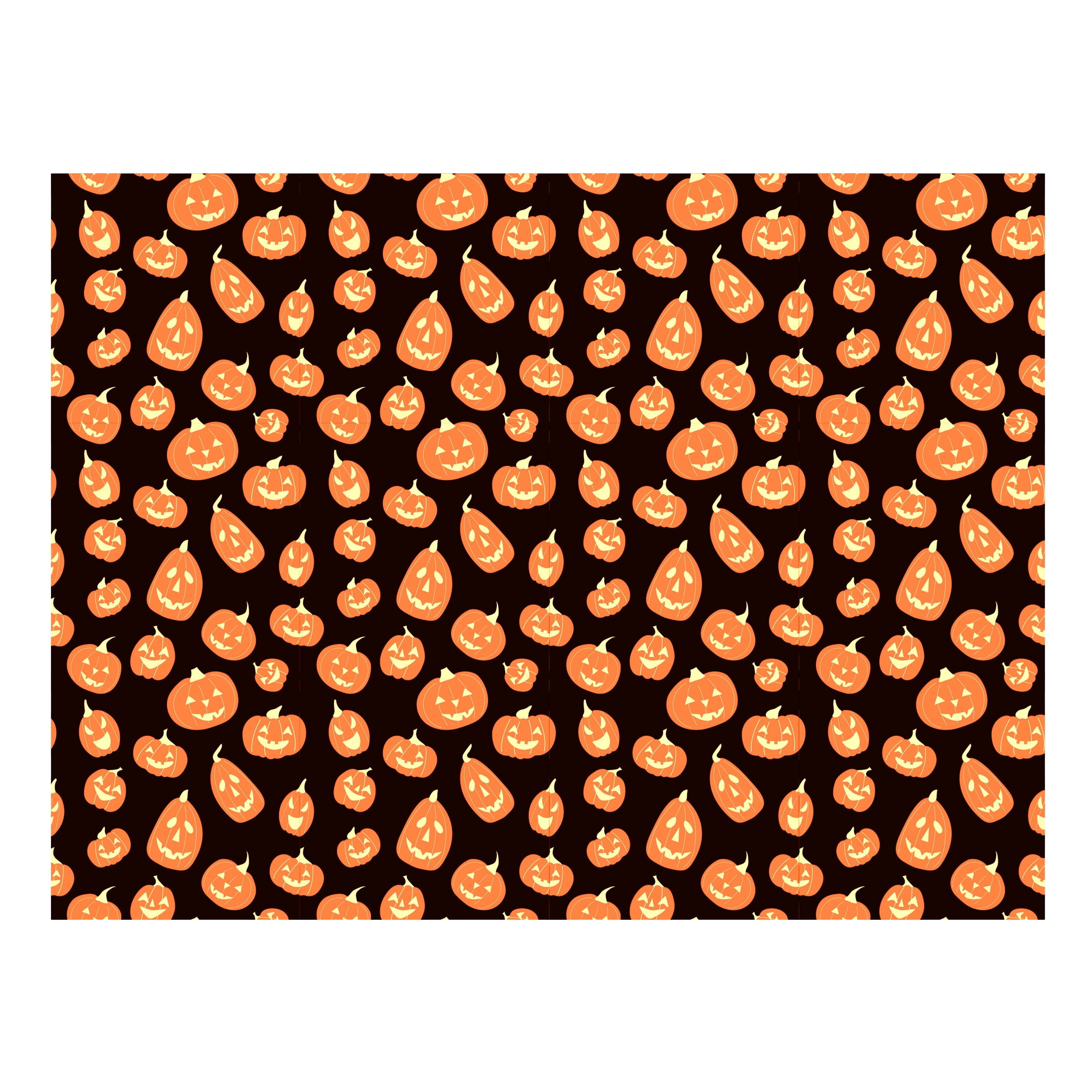 Jack-o'-Lantern Tablecloth, Black and Orange, 54" x 84", Halloween by Way To Celebrate