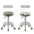 thumbnail image 3 of Uemuo Aabstract Eyes Pattern Round Bar Stool Seat Covers Washable Stool Cushion Slipcover Elastic Bar Chair Covers-14 inch, 3 of 7