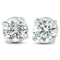 Pompeii 1/3 Ct TW Small Diamond Studs 14k White Gold Lab Grown (EF,VS)