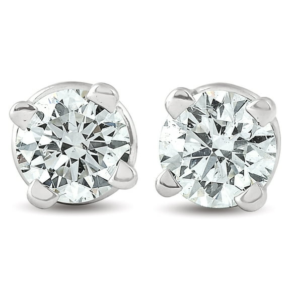 Pompeii 1/3 Ct TW Small Diamond Studs 14k White Gold Lab Grown (EF,VS)