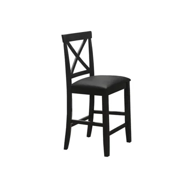 Counter Dining Chair Set of 2, Wooden X-Back Side Chair w/ Seat Cushion, Classic Dining Room/Kitchen Chair Set