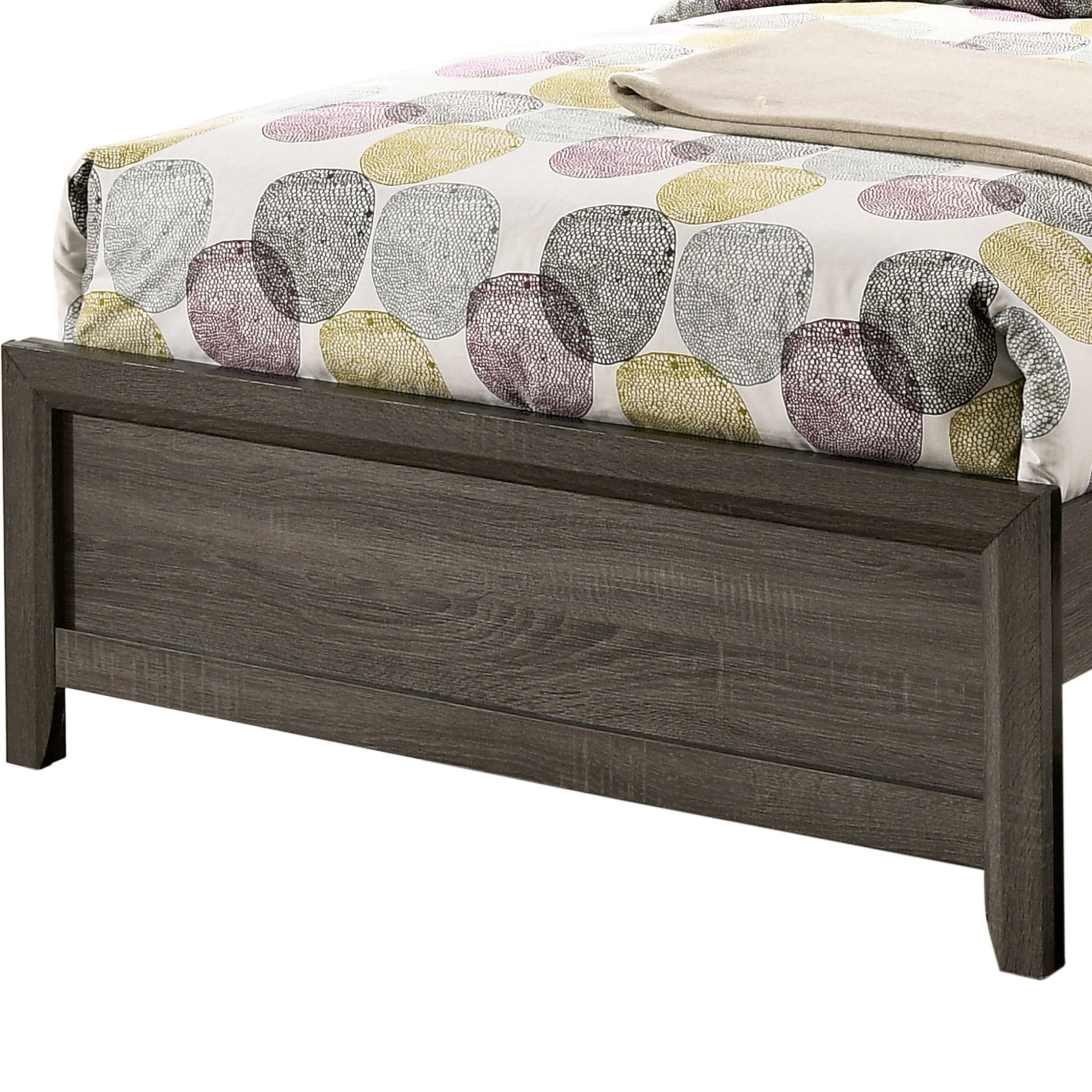 Furniture of America Jaq Wood Gray and Charcoal Twin Panel Kids Bed