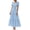 Light Blue, variant on BTFBM Womens Summer Dresses V Neck Hollow Out Eyelet A Line Flowy Boho Beach Vacation Wedding Guest Maxi Dress