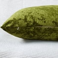 thumbnail image 6 of Home Soft Things Crushed Velvet 2 Piece Throw Pillow Cover Set - Avocado - 14" x 26", 6 of 7