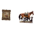 thumbnail image 1 of Marco de fotos,Marco de fotos retro Marco de fotos de mesa vintage,Marco de fotos adornado para colgar en la pared,decoración del hogar,Figura de caballo,Escultura de figura de caballo en, 1 of 8