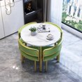 thumbnail image 4 of Office Modern Dining Chairs Designer Conference Metal Legs Floor Dining Table Set 4 Chairs Lounge Unique Muebles Decoration My Lux Decor Round, 4 of 25