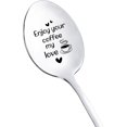 thumbnail image 1 of Best Friend Couple Spoons Gifts for Christmas Coffee Lover Gift for Him Her Enjoy Your Coffee My Love Spoon for Boyfriend Girlfriend BFF Valentine's Day Gifts Coffee Spoons, 1 of 5