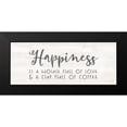thumbnail image 2 of Reed, Tara 24x12 Black Modern Framed Museum Art Print Titled - Coffee Kitchen Humor panel II-Happiness, 2 of 5