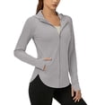 thumbnail image 5 of StSilkitty Sun Protection Jacket for Womens Summer Solid Color Full Zip Athletic Hoodie Hiking Running Workout Pullover Tops, 5 of 9
