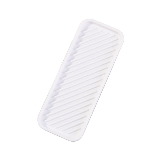 Ounissouiy Almohadilla de drenaje para cocina, vajilla resistente al calor, alfombrilla de secado de taza de agua, Protector de bandeja de drenaje Almacenamiento y organización del hogar Blanco