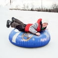 thumbnail image 3 of Inflatable Snow Tube Sled for Kids Winter Sports, Tear-Resistant PVC with Handles & Quick Inflate Valve for Safe Outdoor Sledding & Snow Play Hzhnb | Plastic, Blue, 3 of 4